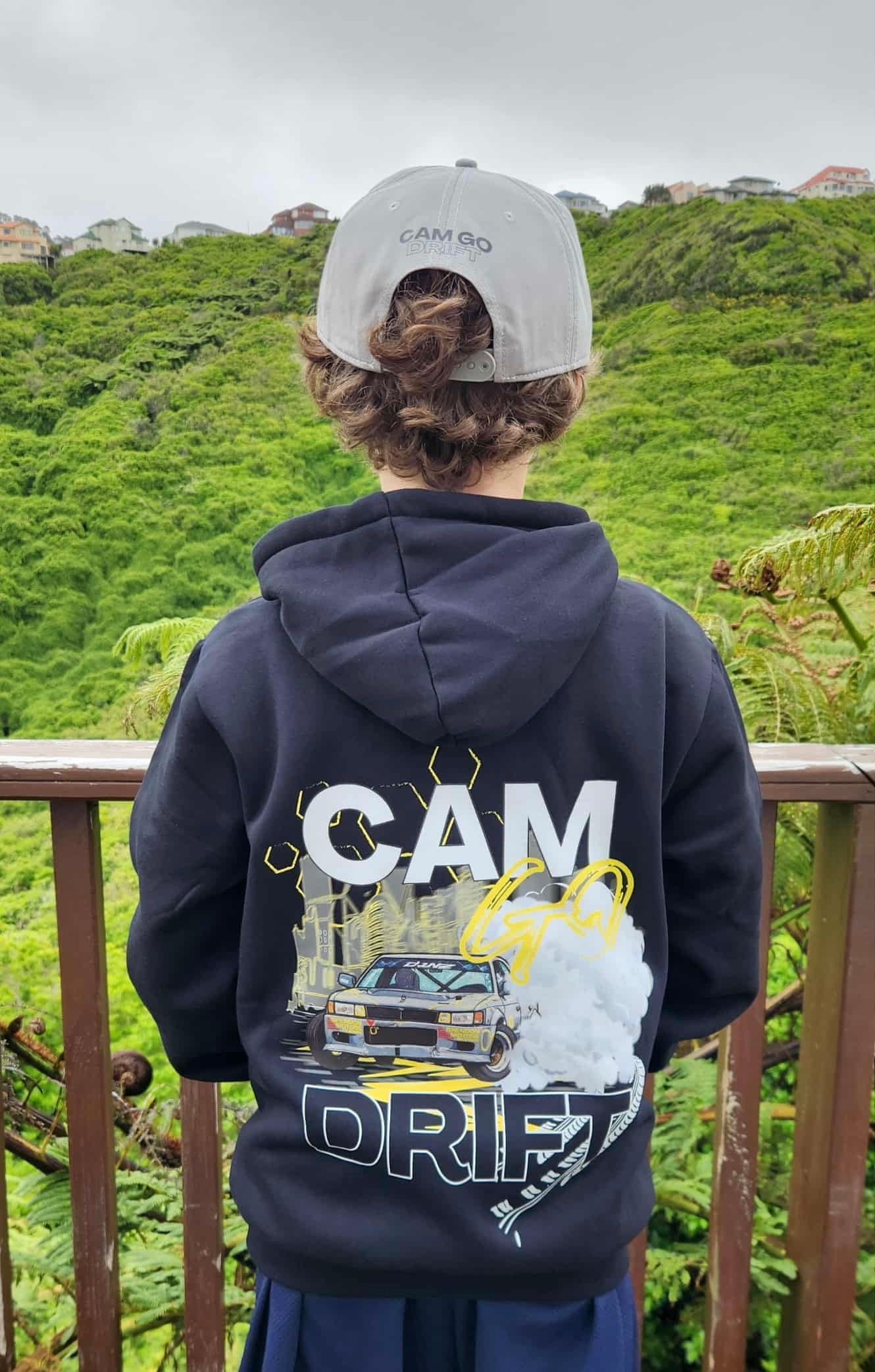 Person in black hoodie with 