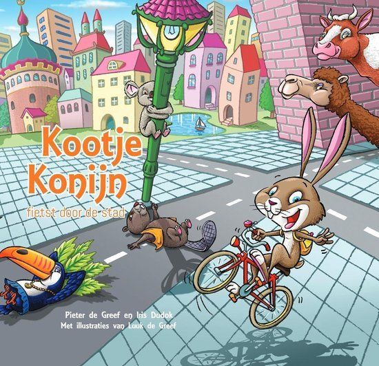 Boekrecensie Kootje Konijnen fietst door de stad - Pieter de Greef en Iris Dudok Boekrecensie Kootje Konijnen fietst door de stad - Pieter de Greef en Iris Dudok