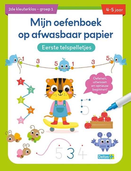 Boekrecensie Mijn oefenboek op afwasbaar papier Eerste telspelletjes 4-5 jaar Boekrecensie Mijn oefenboek op afwasbaar papier Eerste telspelletjes 4-5 jaar