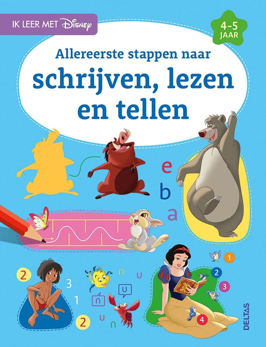 Boekrecensie Disney Allereerste stappen naar schrijven, lezen en tellen (4-5 j.) Boekrecensie Disney Allereerste stappen naar schrijven, lezen en tellen (4-5 j.)