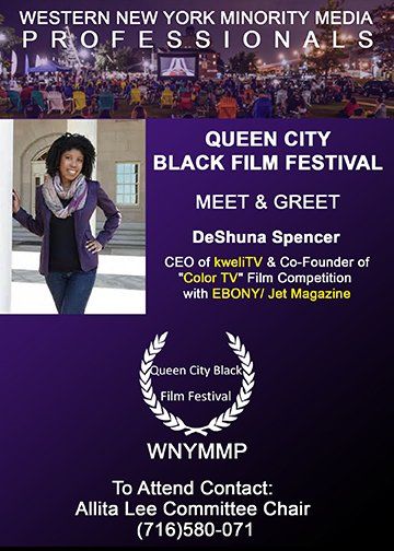 A poster for the queen city black film festival