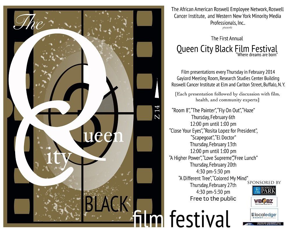 A poster for the queen city black film festival