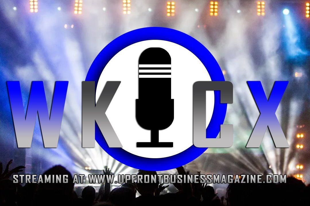 A logo for wkcx streaming at www.wpfrontbusinessmagazine.com
