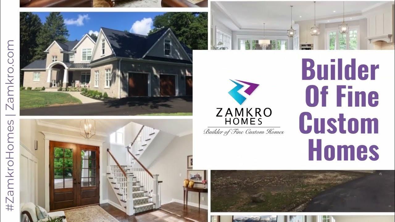 A collage of pictures of homes with the words builder of fine custom homes