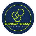 Crisp Coat logo in lime green with hexagon shapes inside a thin circular outline
