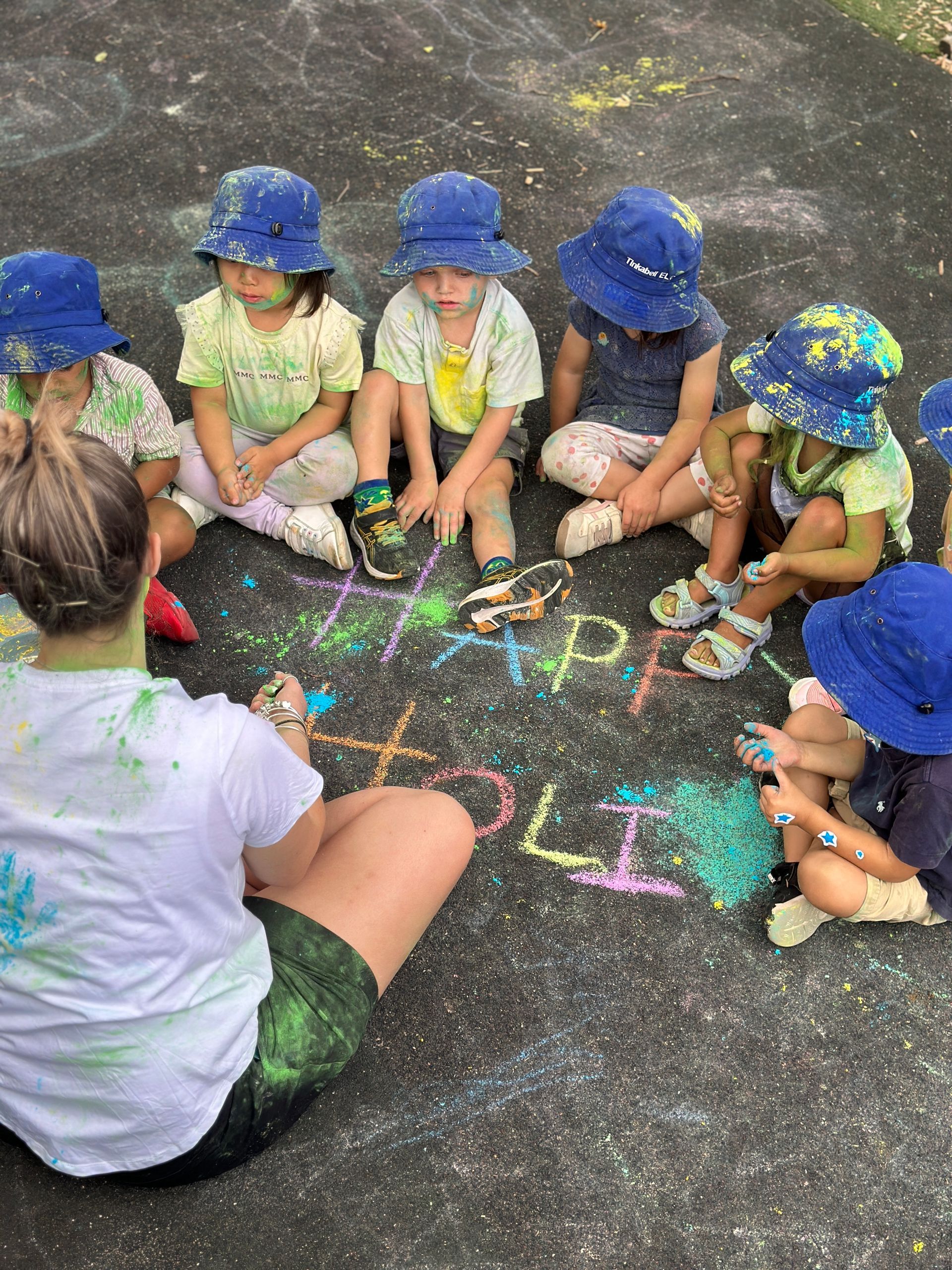 Tinkabell Learning Centre teacher with kids