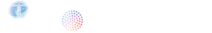 Two blurry circular abstract elements in blue and multi-color.
