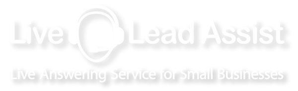 Logo for “Live Lead Assist” with the tagline “Live Answering Service for Small Businesses”