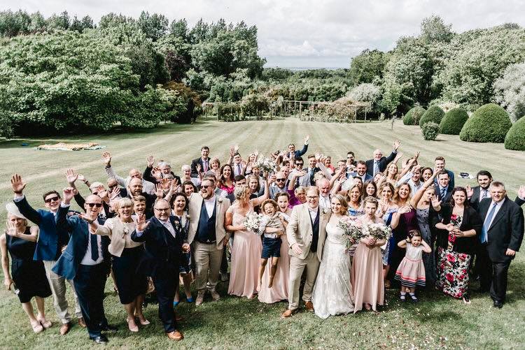Photo of a wedding party at New Barn Farm, Calbourne, Isle of Wight
