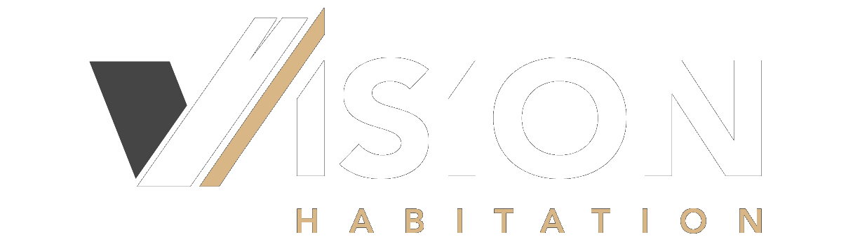 Un logo pour une entreprise appelée vision habitation.