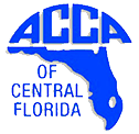 ACCA of Central Florida logo with blue text on blue Florida outline.