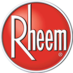 Rheem logo: White text