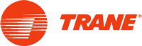 Orange Trane logo with a circle and the word