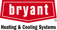 Bryant logo in red and white: