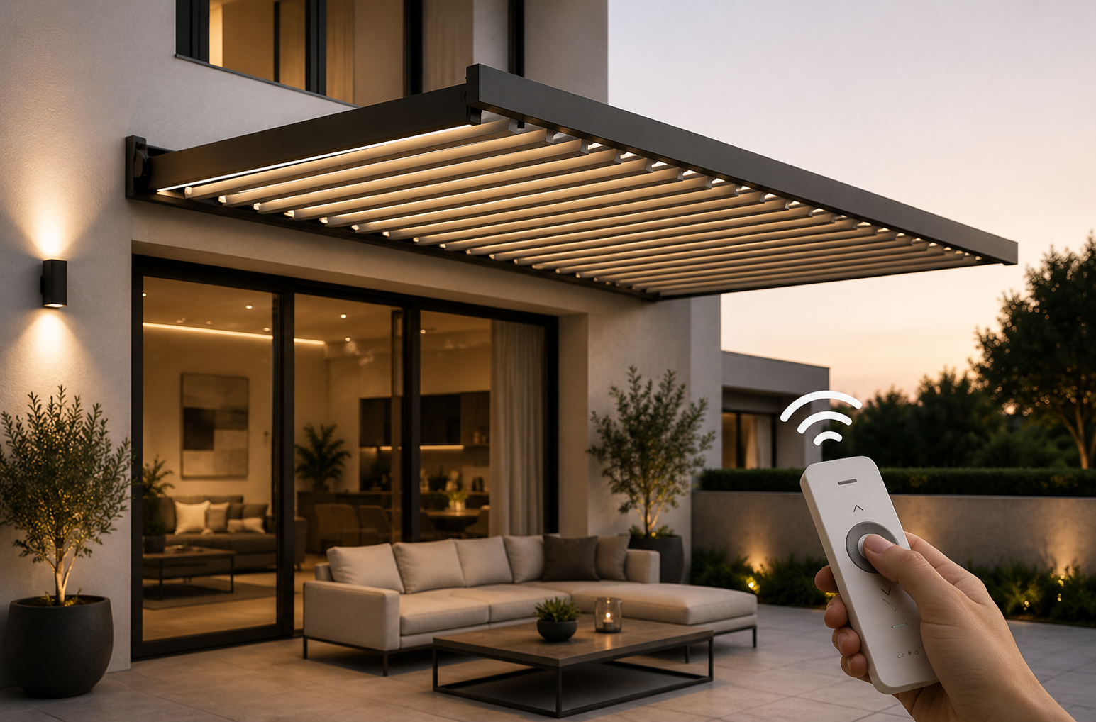Integra tecnología y confort mediante sistemas motorizados que permiten controlar tu cubierta con solo presionar un botón.