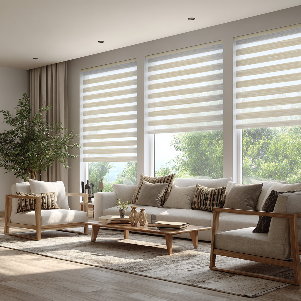 Persianas premium para control de luz natural, privacidad y diseño interior elegante en espacios residenciales.