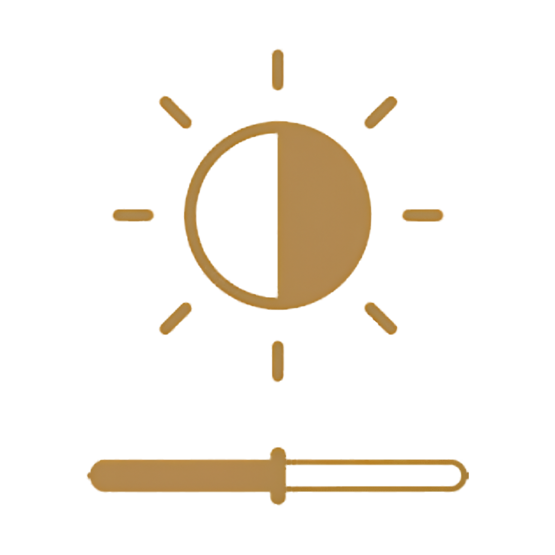 Control solar eficiente mediante tejidos para toldos que ayudan a regular la luz y el calor exterior.

