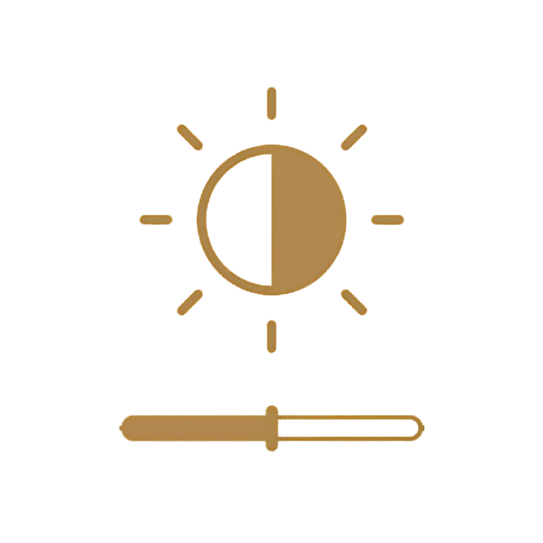 Control solar eficiente mediante tejidos para toldos que ayudan a regular la luz y el calor exterior.
