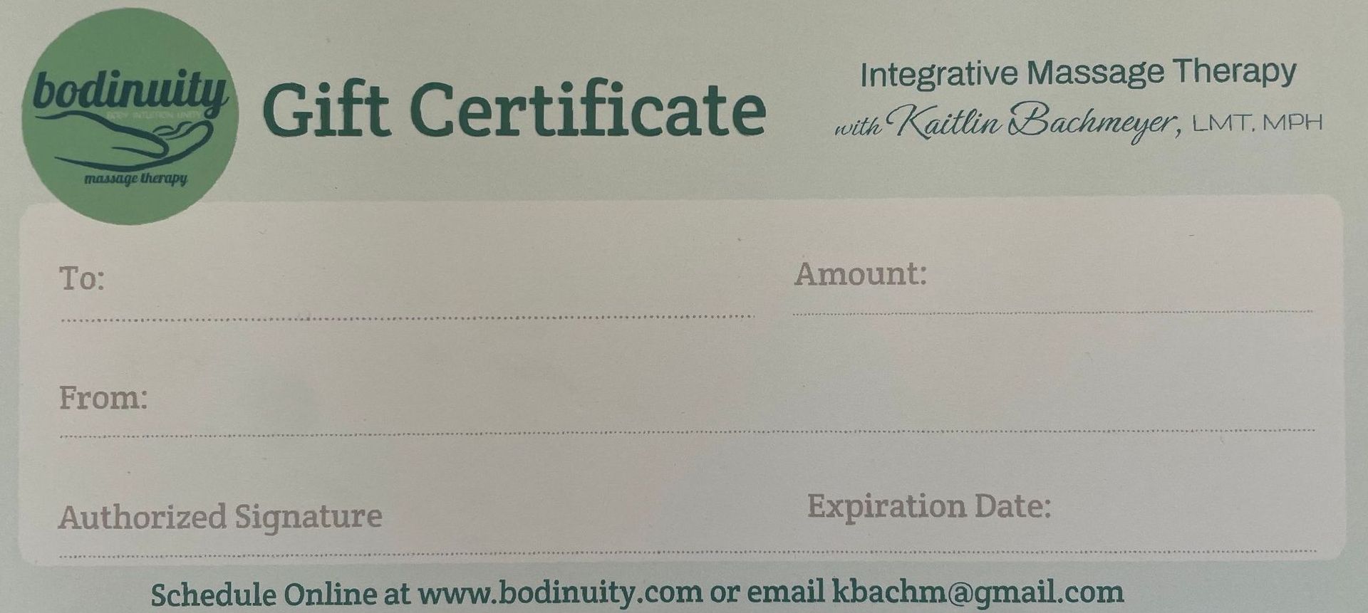 Gift Certificate