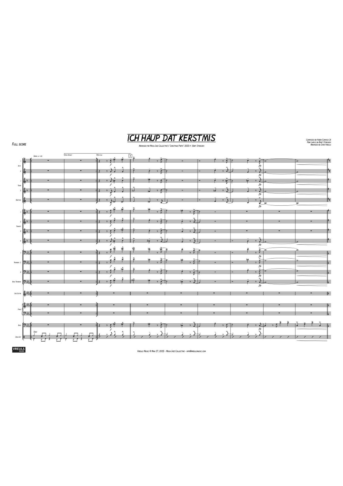 ICH HAUP DAT KERSTMIS - Big Band (5-4-4)