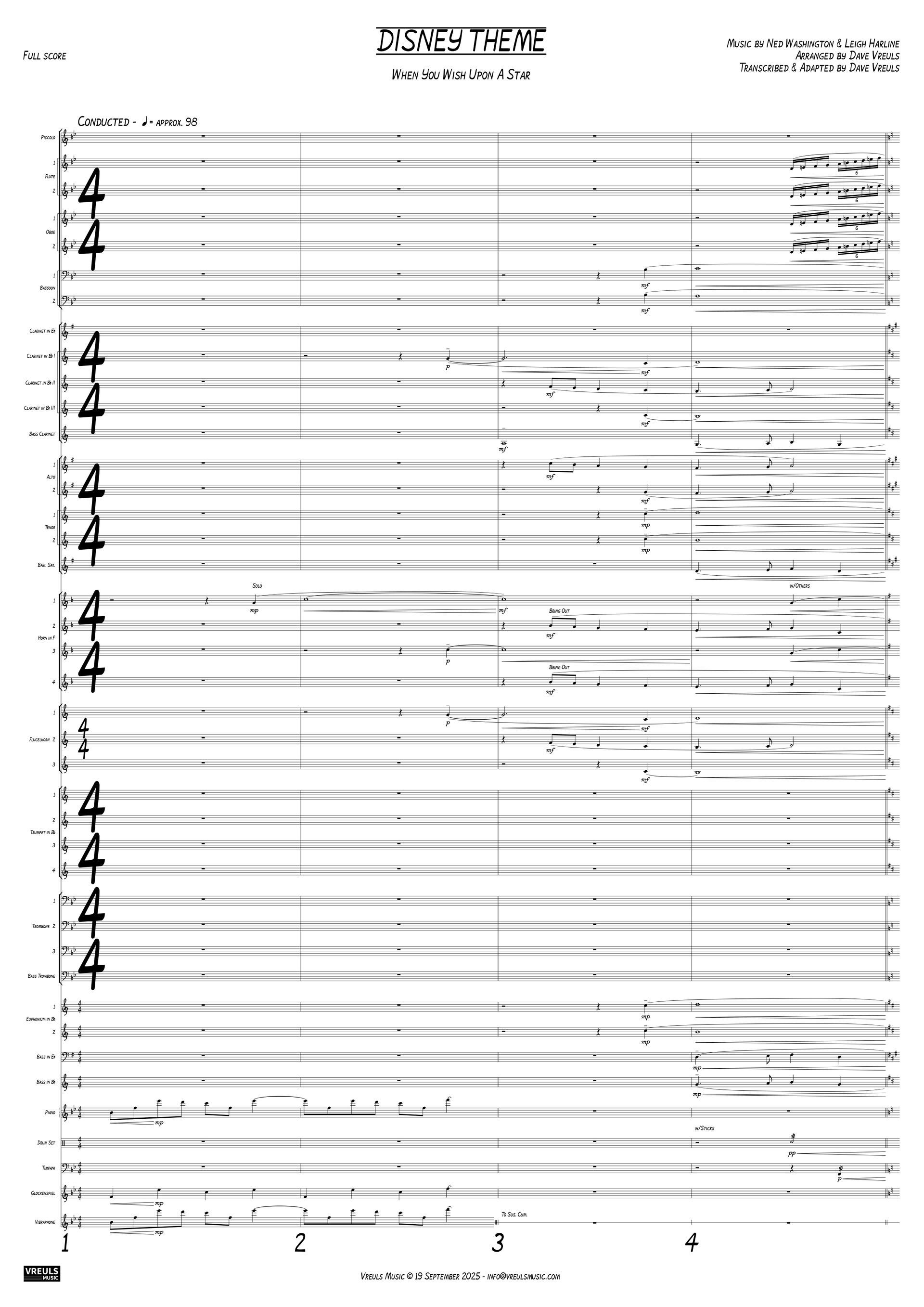 DISNEY THEME - Windband