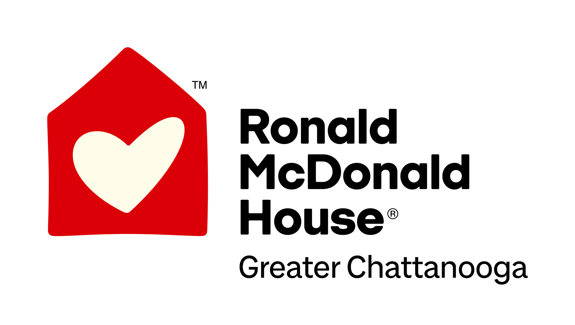 Ronald McDonald House Greater Chattanooga logo with red house and heart icon