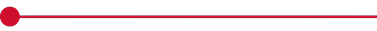 A red dot on the left, with a fading red horizontal line extending to the right against a white background.