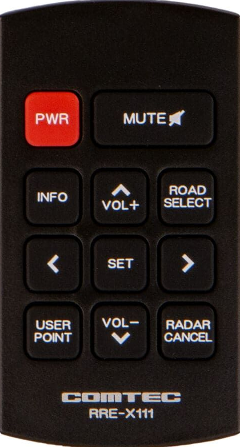 Black remote control with red 