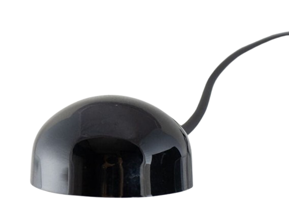 Black, dome-shaped IR receiver with a cable extending from the side.