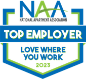 National Apartment Association Top Employer 2023 logo.