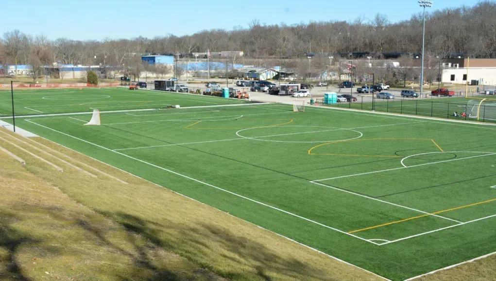 New artificial turf sports field at Wyoming Recreation Center.