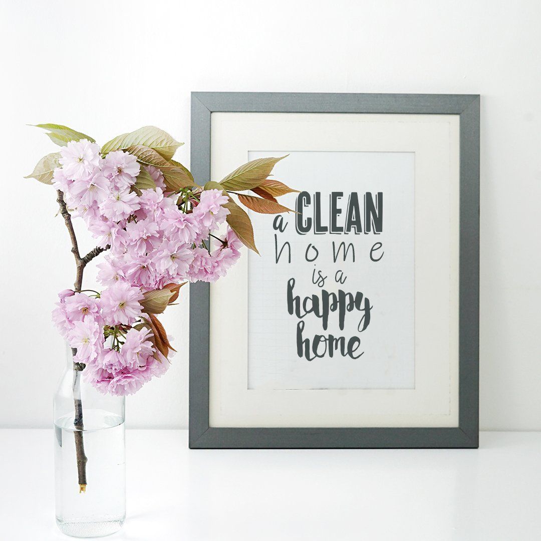 A framed sign reading 