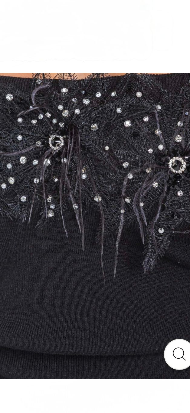 SLEEVELESS RUSHED STUDS DETAILED TANK TOP-BLACK