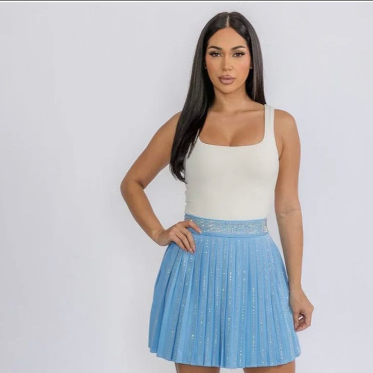 BABY BLUE MINISKIRT