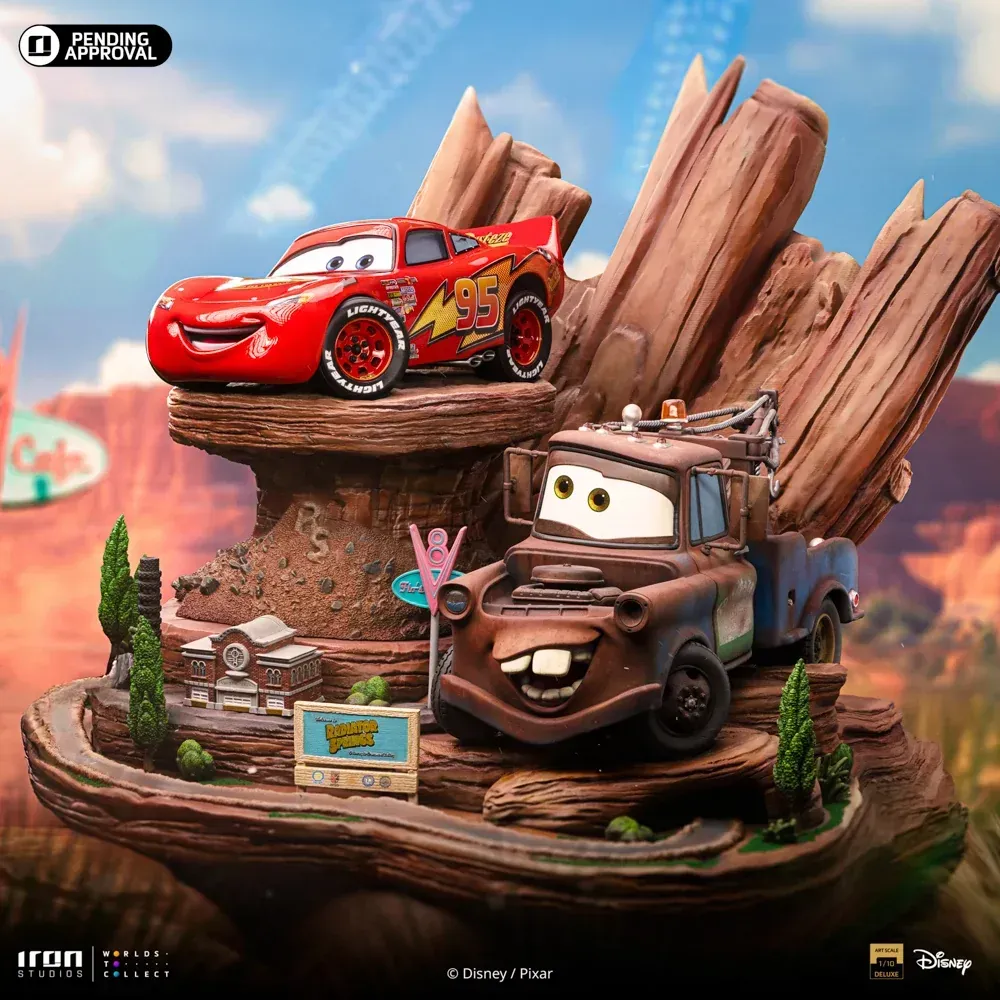 Statue Lightning Mcqueen & Tow Mater - Cars - Deluxe Art Scale 1/10 - Iron Studios