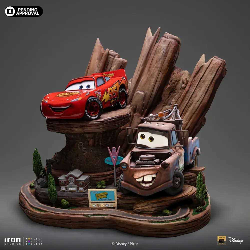Statue Lightning Mcqueen & Tow Mater - Cars - Deluxe Art Scale 1/10 - Iron Studios