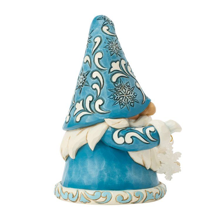 Blauw-witte winterkabouter met sneeuwvlokdetails.