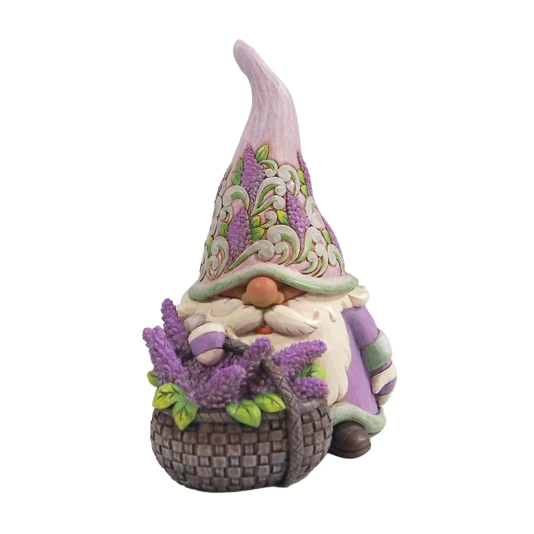 Gnome with Basket of Lilac -