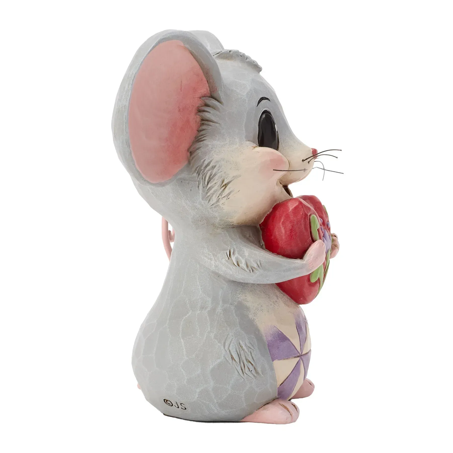 Mouse Holding a Heart Figurine -