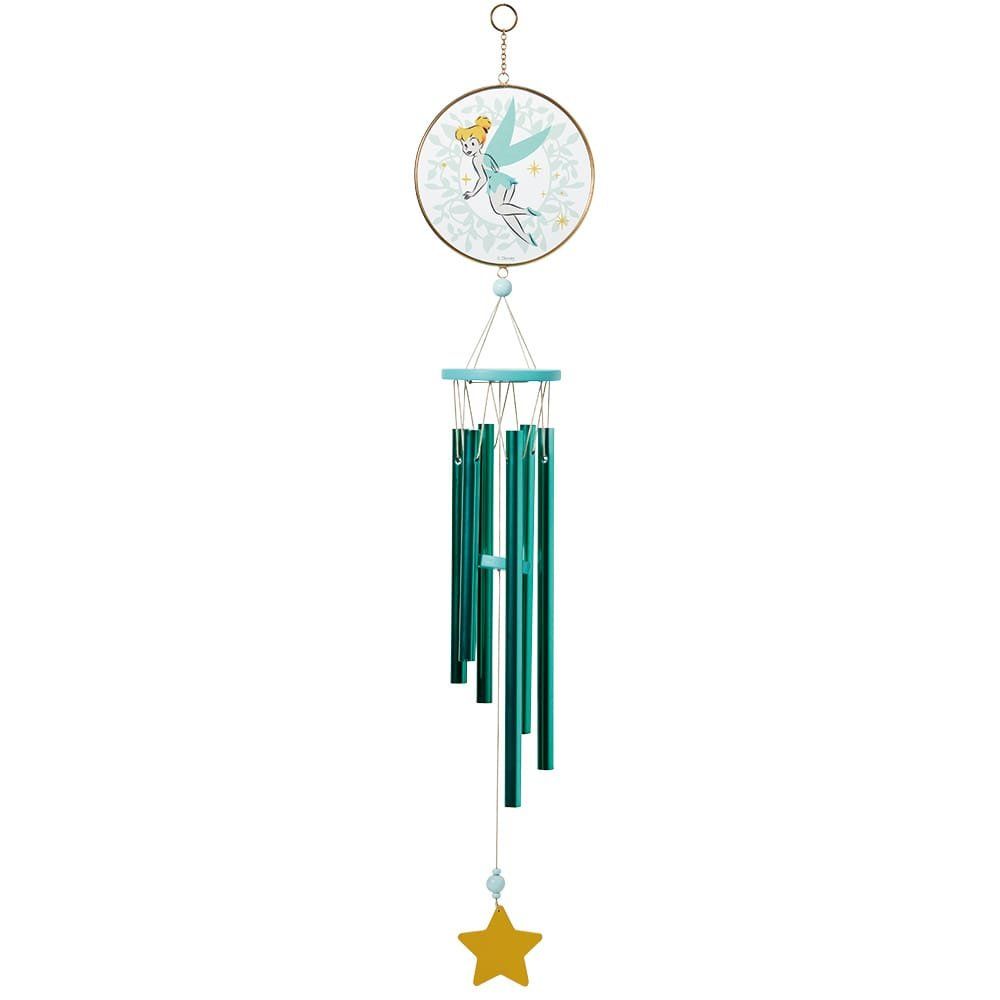 Windgong met een feeënmotief, turquoise belletjes en een gouden ster.