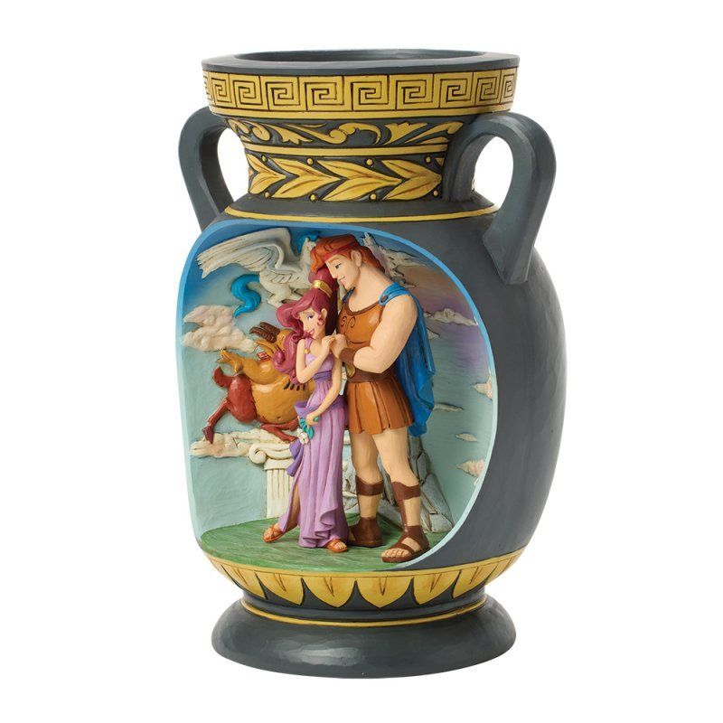 Disney Hercules-vaas met Hercules, Megara en Phil.