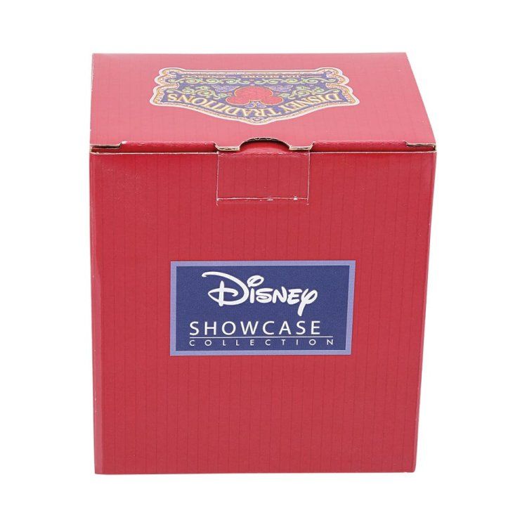Rode doos van de Disney Showcase Collection met logo en sierlijke bovenkant.