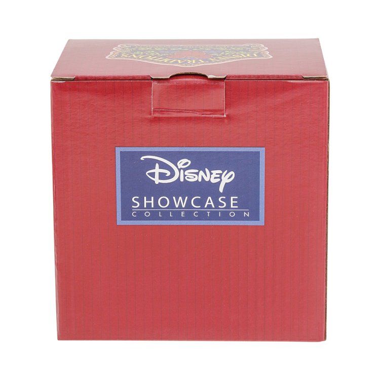 Rode doos van de Disney Showcase Collection met een blauw etiket.