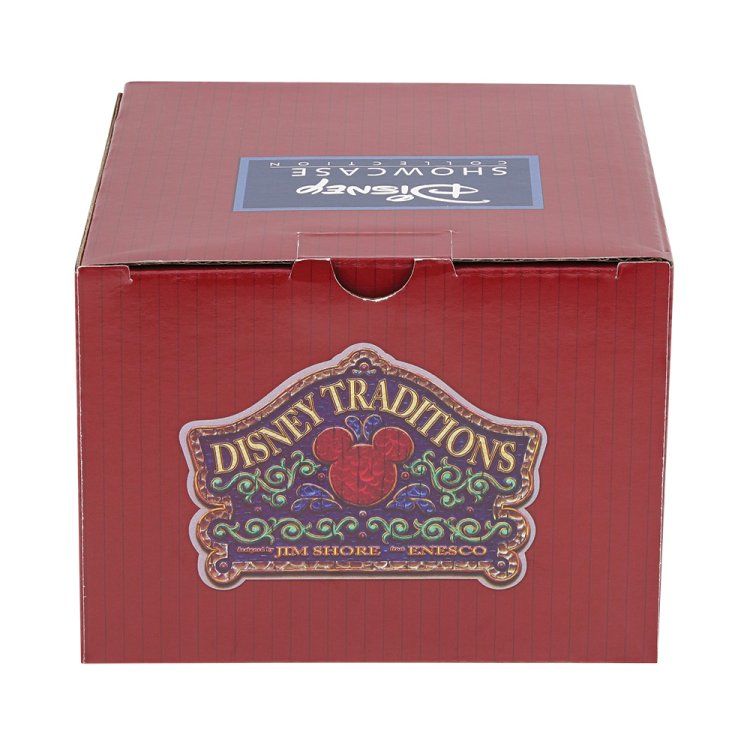 Rode doos met het Disney Traditions-logo.