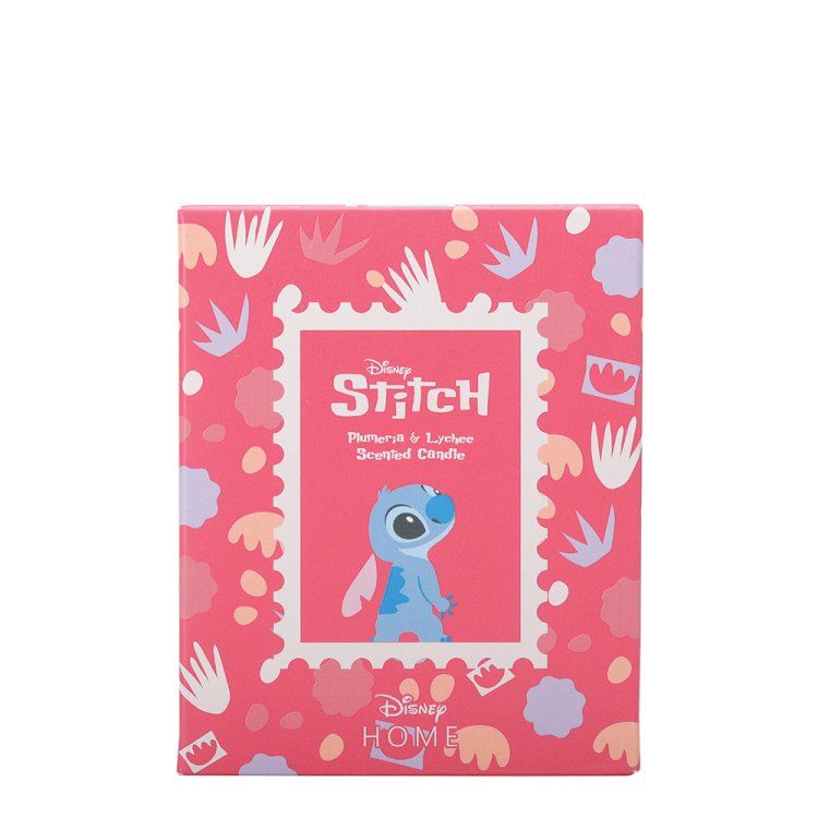 Roze Disney-boxset met Stitch-thema, inclusief een Stitch-afbeelding en diverse decoratieve elementen.