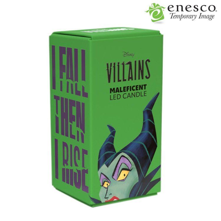 Groene doos met Maleficent uit Disney's Villains, met de tekst