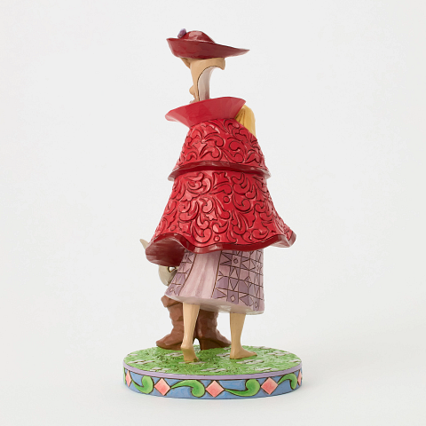 Disney Aurora-figuurtje met uil, konijnen en rode mantel.