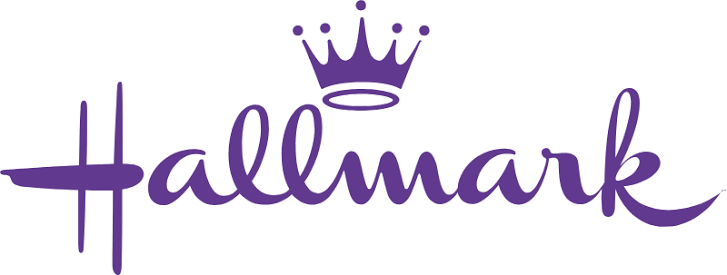 Het Hallmark-logo in paarse letters met een kroon boven het woordmerk op een witte achtergrond.