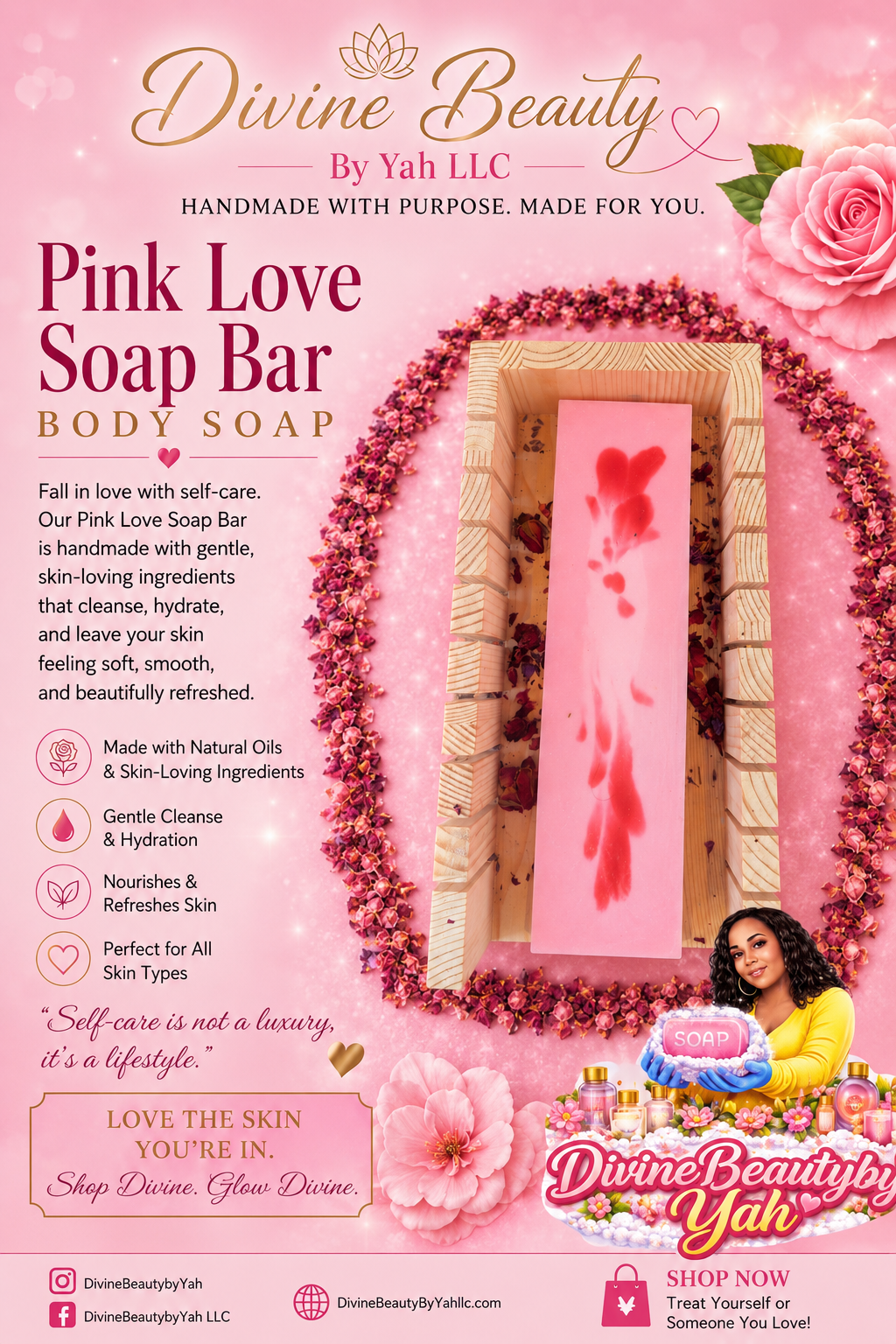 Pink Love Soap Bar