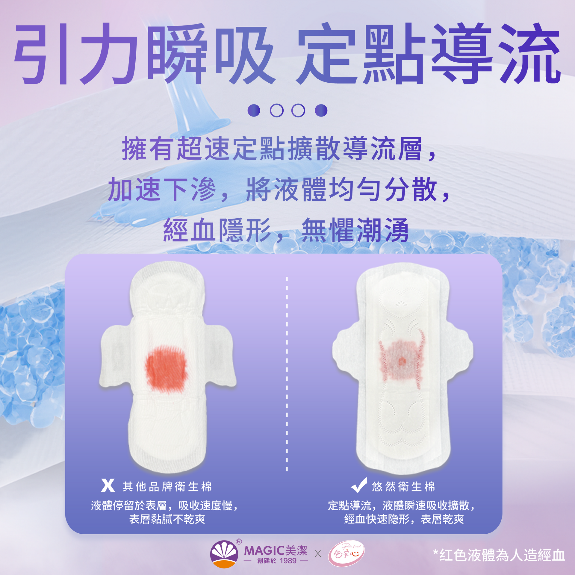 DSHome | 悠然衛生棉 | 快速吸水 | 擴散導流